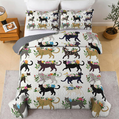 Lorva All Season Quilt 3-Piece Set Charming Floral Catwalk