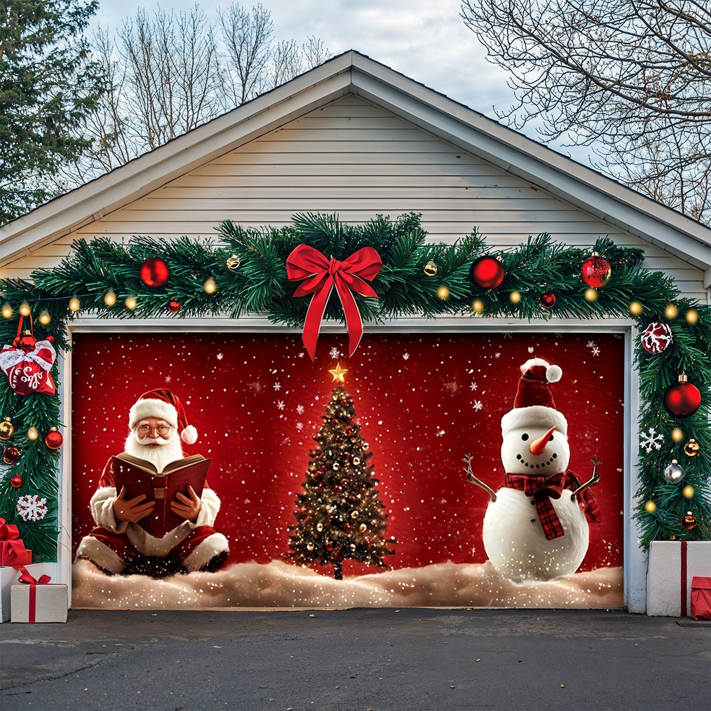 Lorva Christmas Garage Door Banner Decoration I Love Christmas Time