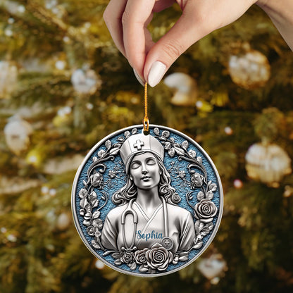 Lorva Nurse Personalized 2D Acrylic Ornament Healer’s Grace
