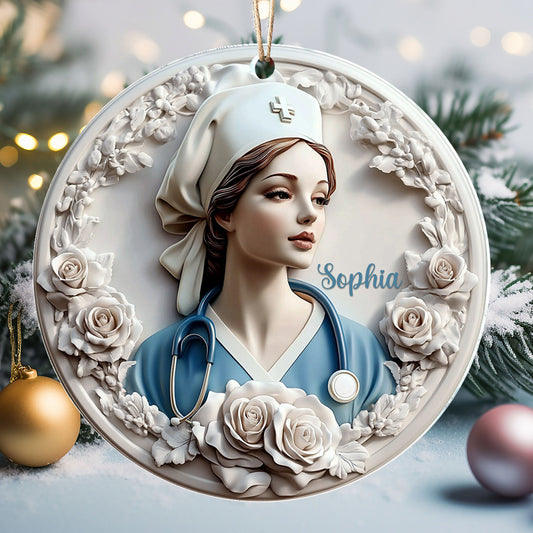 Lorva Nurse Personalized 2D Acrylic Ornament Beautiful Nurse’s Devotion