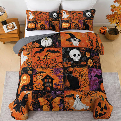 Halloween Lorva All Season Quilt 3-Piece Set Gorgeous Night