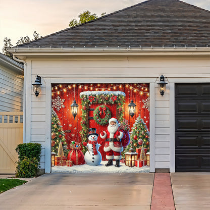Lorva Christmas Garage Door Banner Decoration Happy