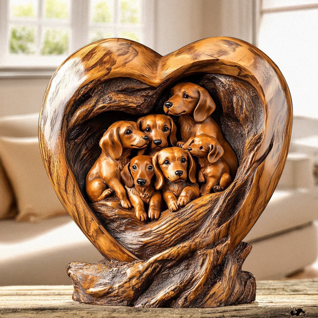Dachshund Acrylic Plaque I Love You Mommy