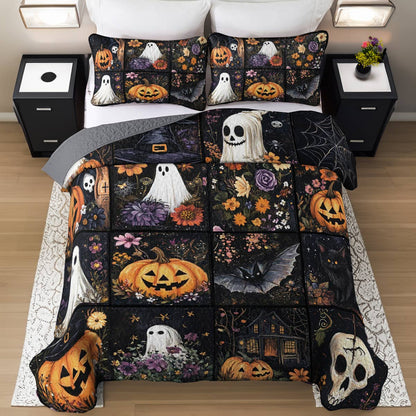 Halloween Lorva All Season Quilt 3-Piece Set Enchanted Halloween Nights