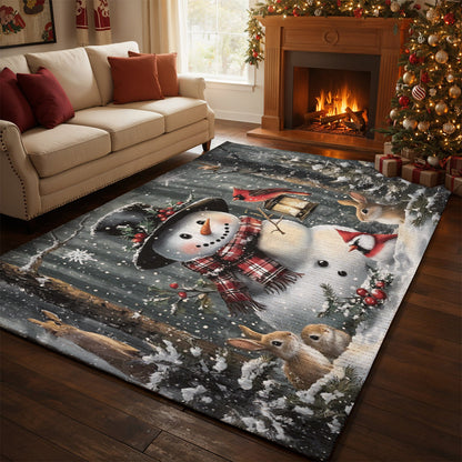 Lorva Snowman Christmas Area Rug Love Time