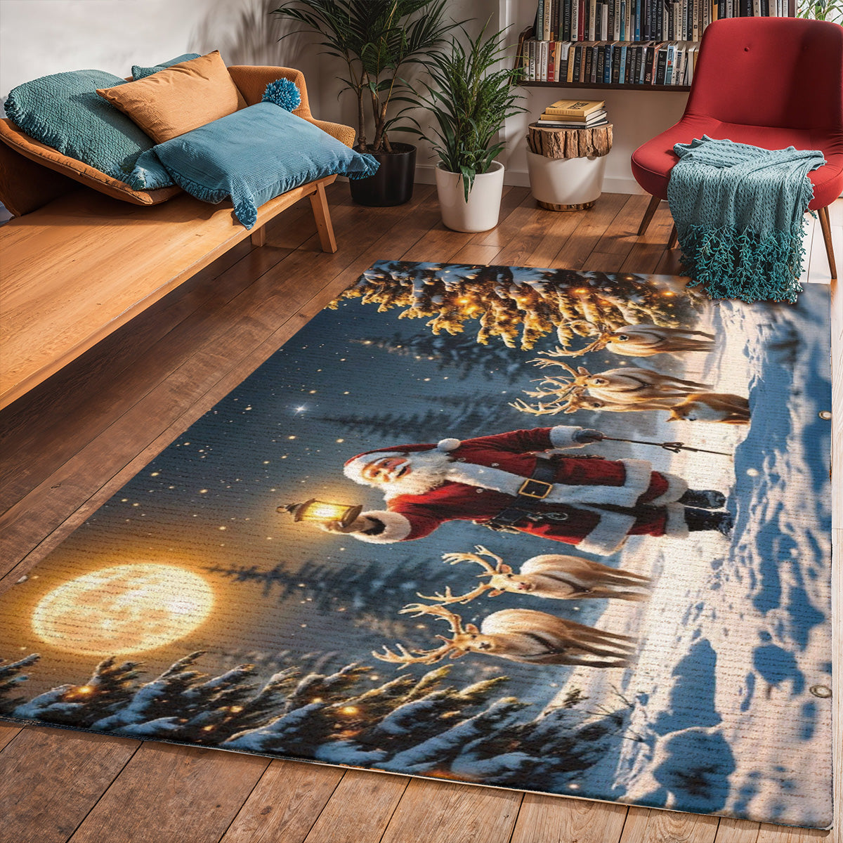 Lorva Christmas Area Rug Let's Move Forward