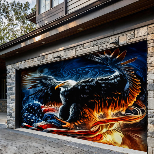 Lorva Garage Door Banner Decoration Majestic Eagle