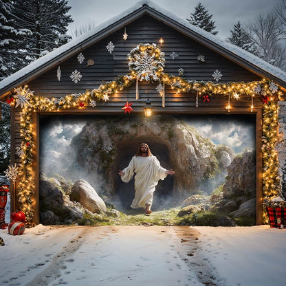 Lorva Garage Door Banner Decoration The Risen King