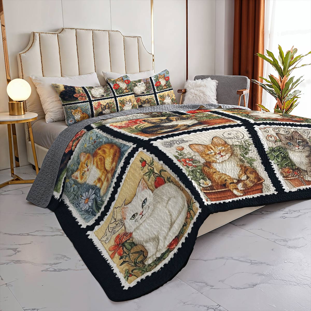 Lorva All Season Quilt 3-Piece Set The Victorian Cat Club