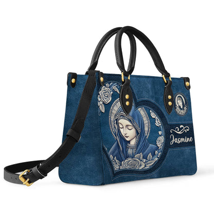 Lorva Personalized Leather Bag Rosa Virgin Mary