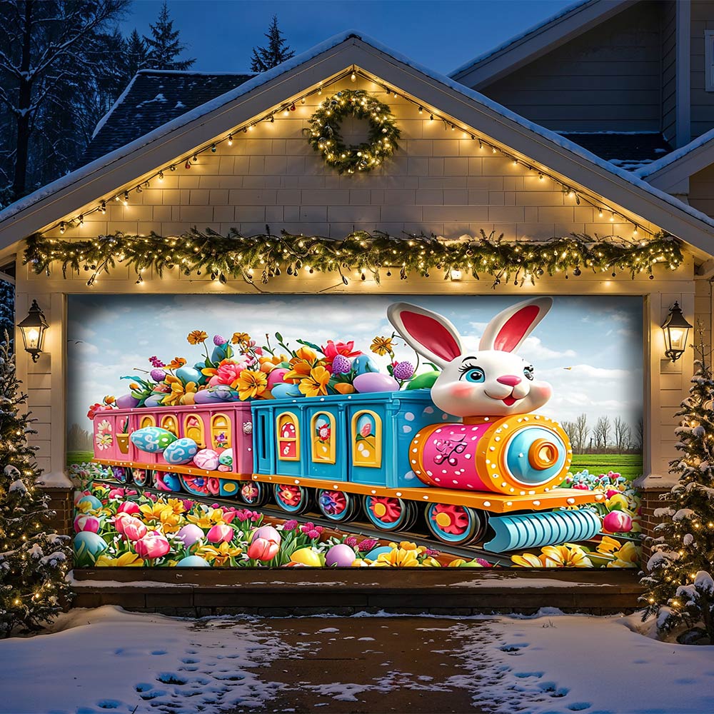 Lorva Garage Door Banner Decoration Easter Joy Express