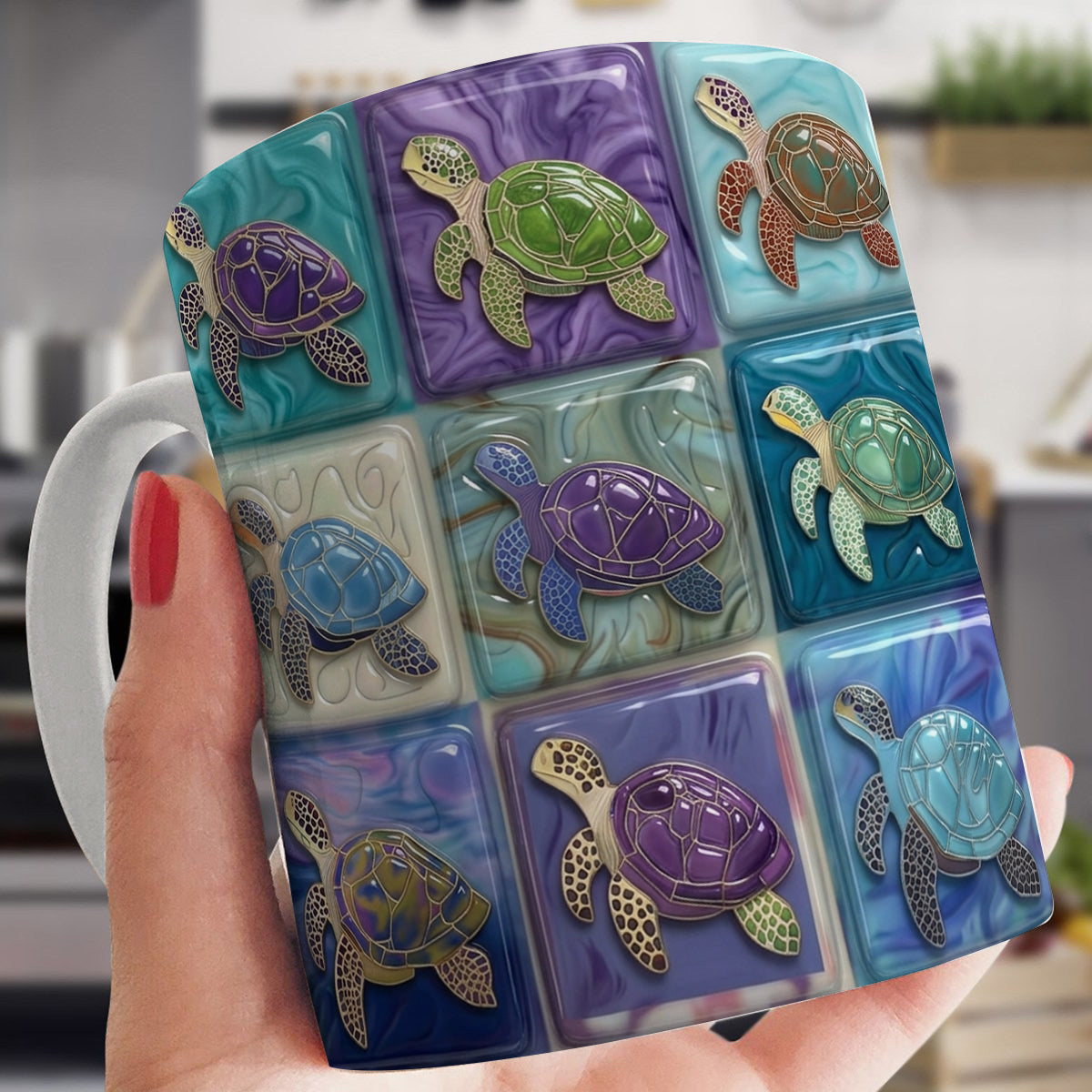 Lorva Mug Colorful Sea Turtle