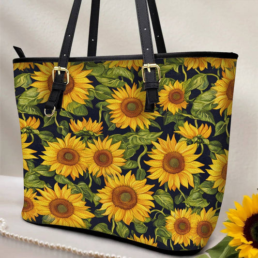 Lorva Leather Tote Bag Sunflower Whisper