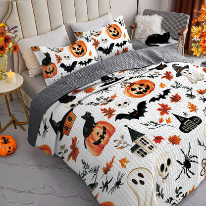 Halloween Lorva All Season Quilt 3-Piece Set Autumn Spells & Pumpkins
