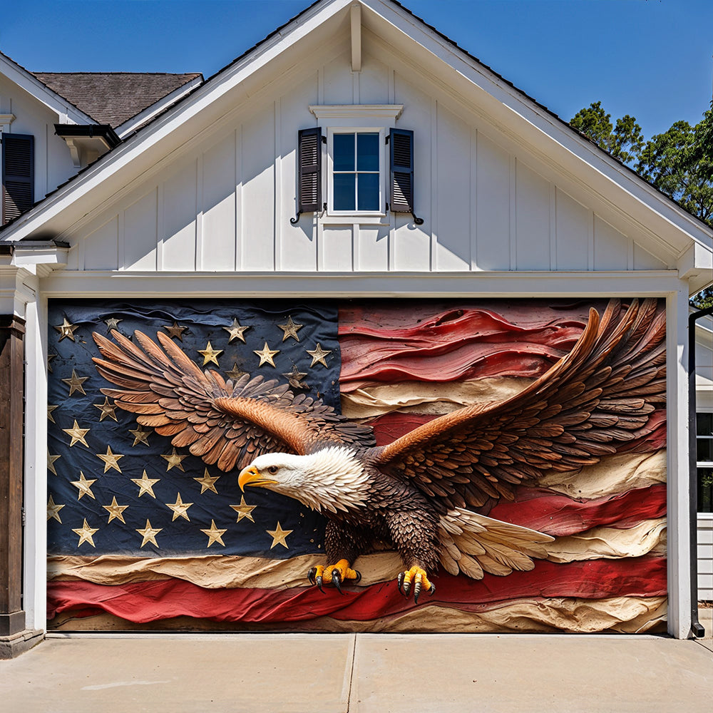 Lorva Garage Door Banner Decoration Freedom Still Soars