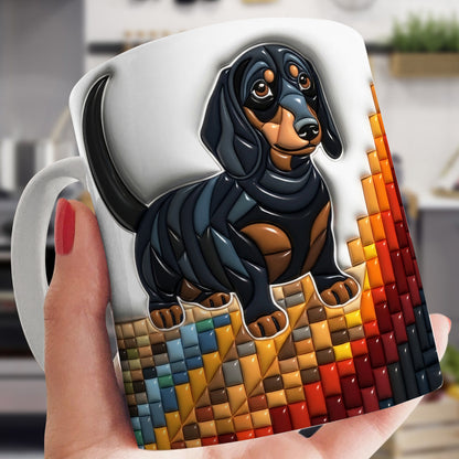 Lorva Personalized Flat Print Mug Majestic Dachshund