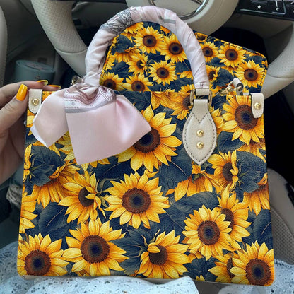 Lorva Sunflower Leather Bag Harvest Glow