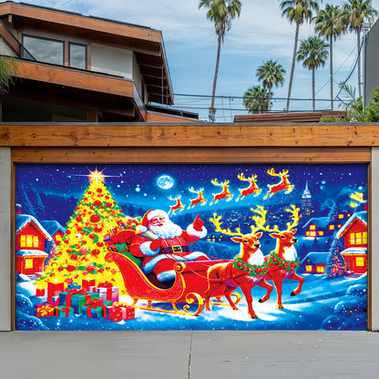 Lorva Christmas Garage Door Banner Decoration Merry Christmas