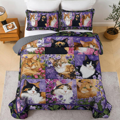Lorva All Season Quilt 3-Piece Set Botanical Whiskers