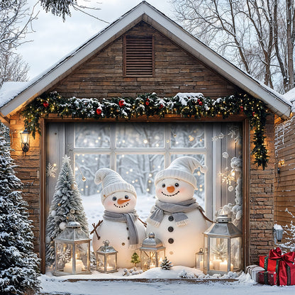 Lorva Snowman Garage Door Banner Decoration Beautiful Life