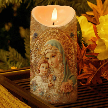 Lorva LED Candle Divine Madonna And Child