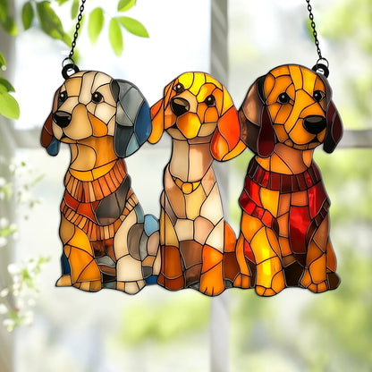 Lorva Suncatcher Cute Dachshunds