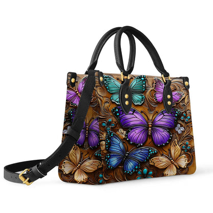 Lorva Leather Bag Colorful Butterflies