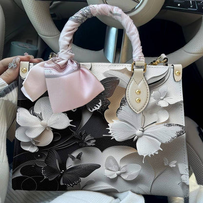 Lorva Leather Bag Monochrome Mirage