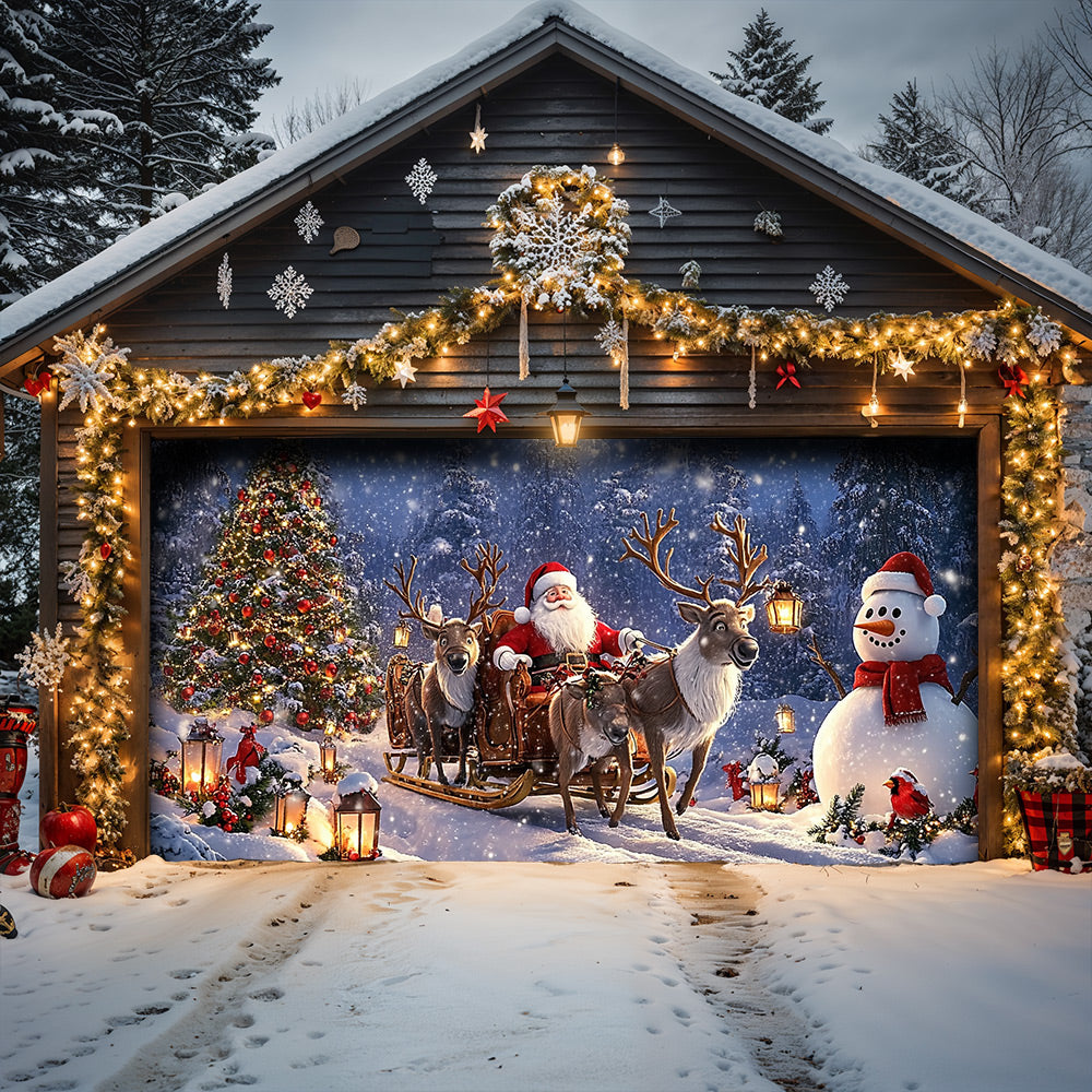 Lorva Christmas Garage Door Banner Decoration Peace
