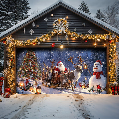 Lorva Christmas Garage Door Banner Decoration Peace