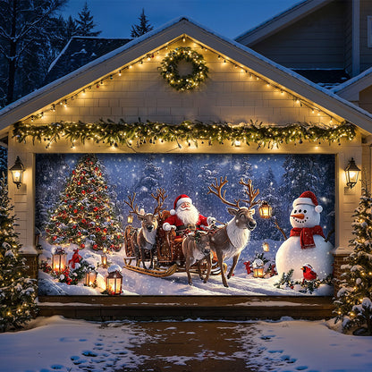 Lorva Christmas Garage Door Banner Decoration Peace