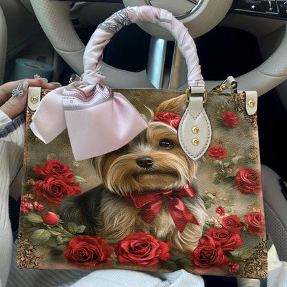 Lorva Yorkie Leather Bag Royal Rose Yorkie