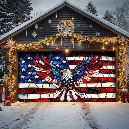Lorva Garage Door Banner Decoration Proud Of My Country