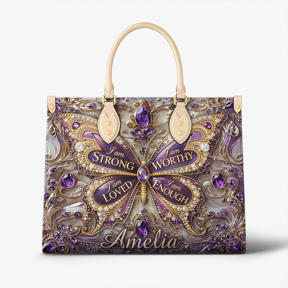 Lorva Personalized Butterfly I Am Strong