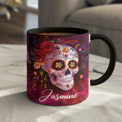 Lorva Personalized Mug Happy Gorgeous Sugar Skull