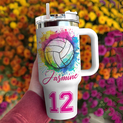 Lorva Personalized Tumbler Just A Girl Who Loves Volleyball