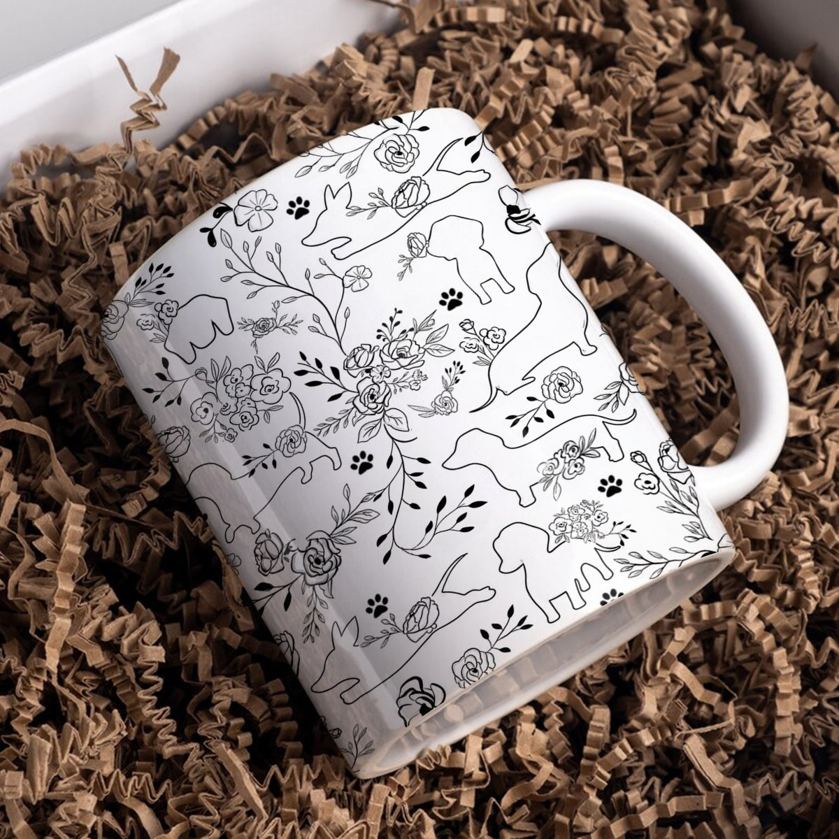 Lorva Mug Amazing Floral Dachshunds