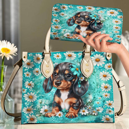 Lorva Dachshund Leather Bag Daisy Doxie Delight