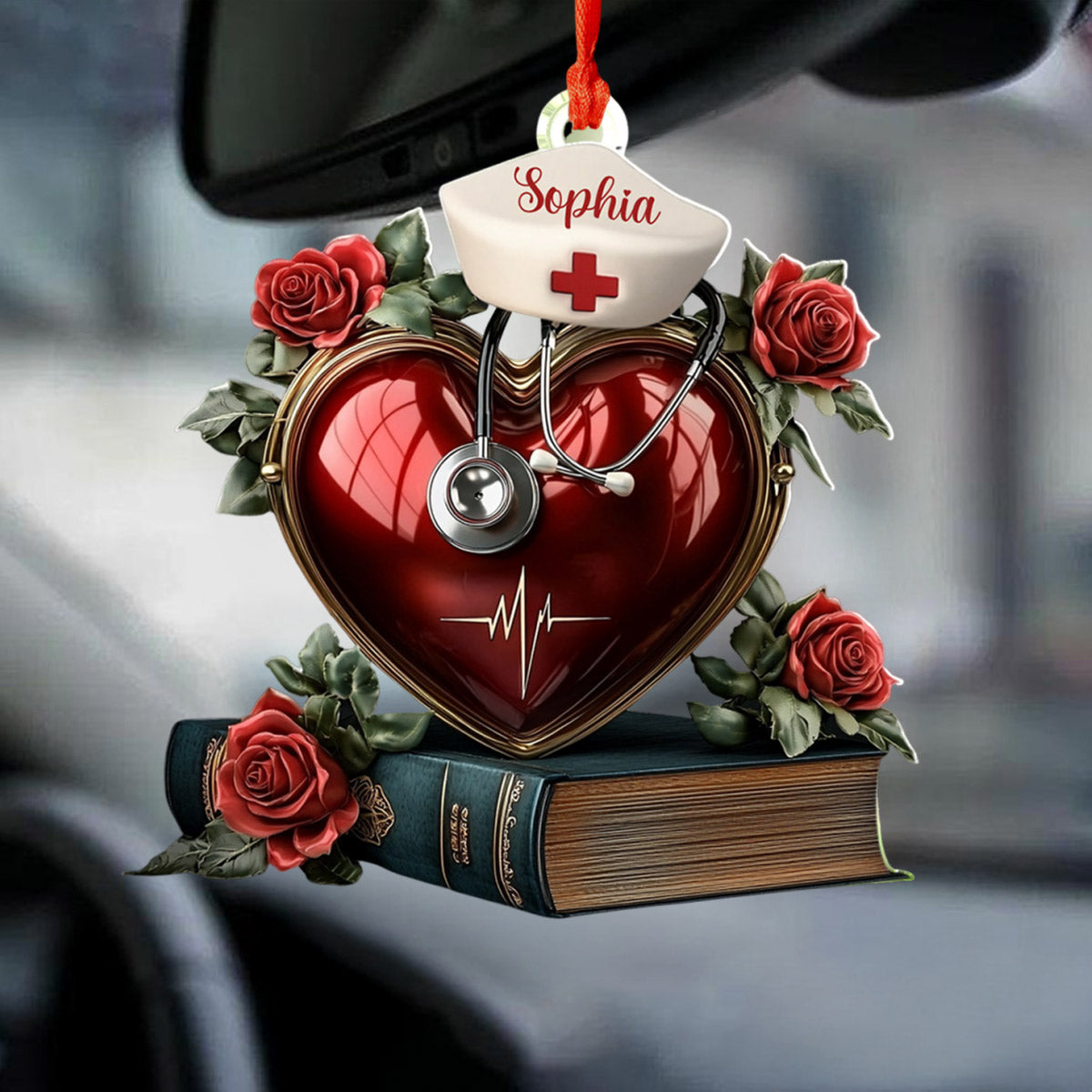Lorva Nurse Personalized 2D Acrylic Ornament Compassion In Every Beat