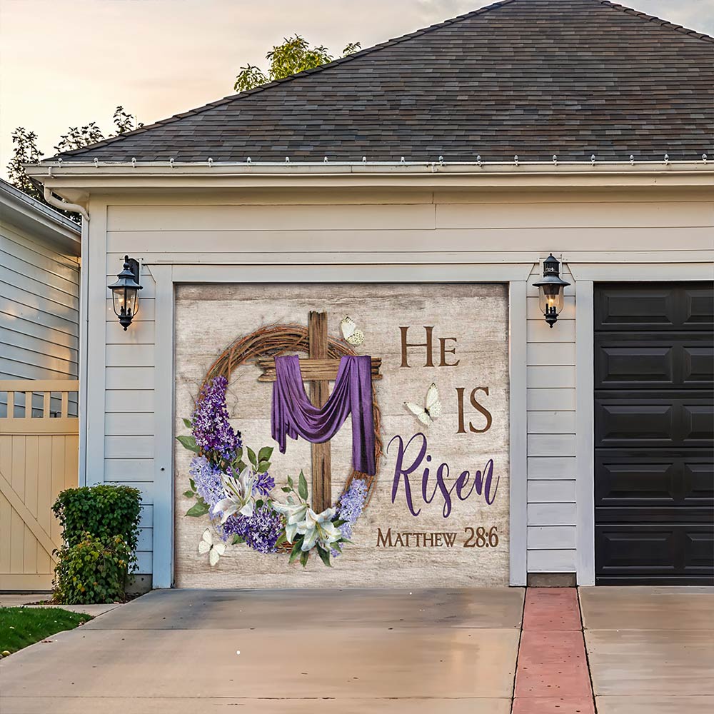 Lorva Garage Door Banner Decoration He Is Risen