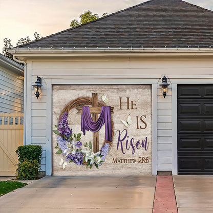 Lorva Garage Door Banner Decoration He Is Risen