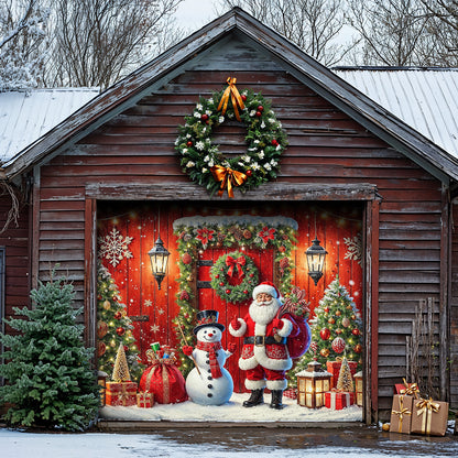 Lorva Christmas Garage Door Banner Decoration Happy