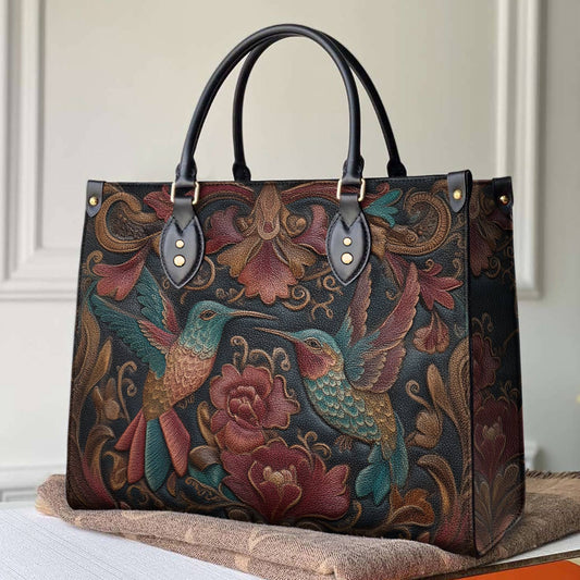 Lorva Leather Bag Rustic Bloom Hummingbird