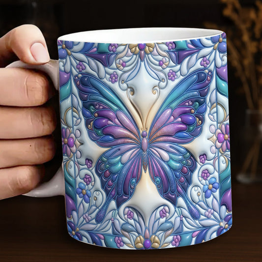 Lorva Mug Puffy Beautiful Butterfly