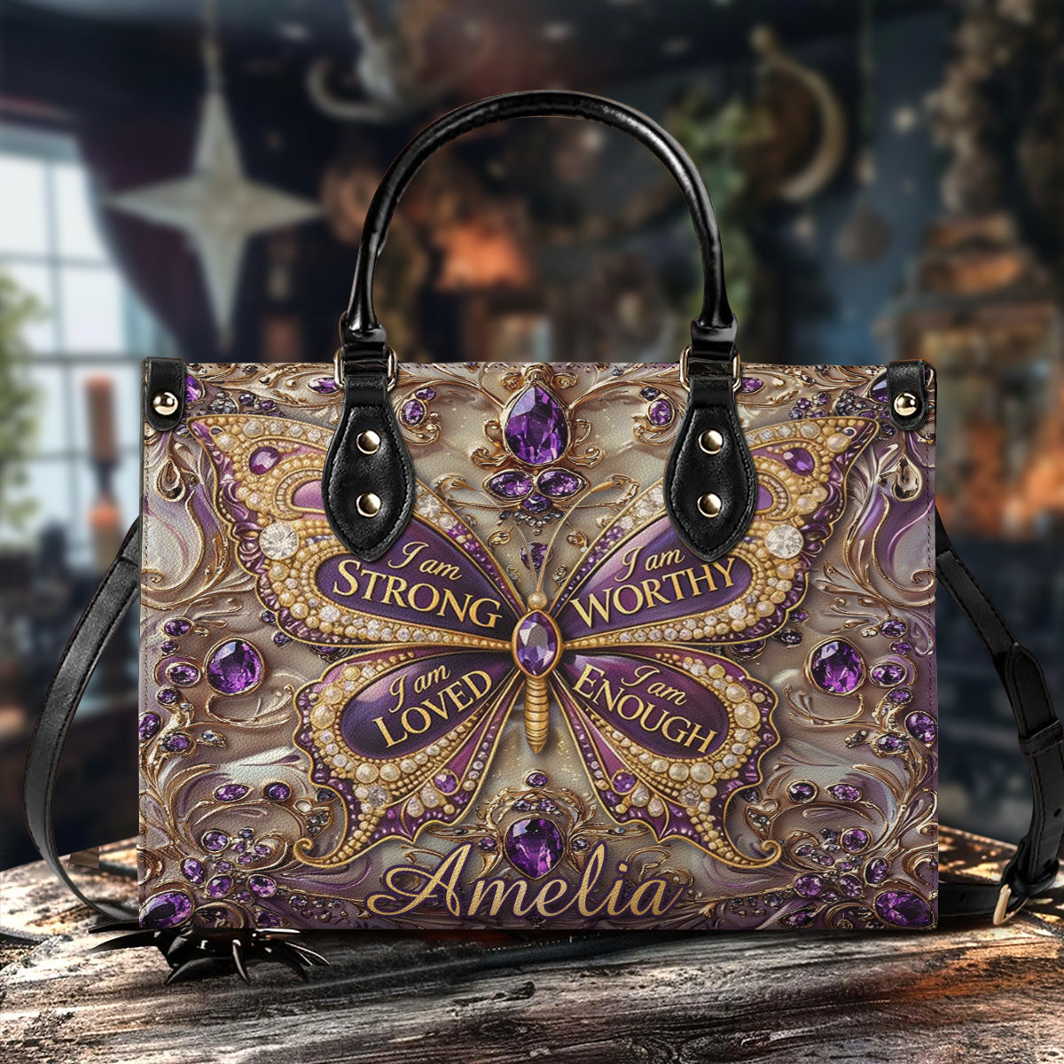 Lorva Personalized Butterfly I Am Strong