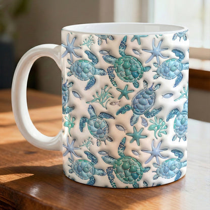 Lorva Mug Sea Turtle Blue Flow
