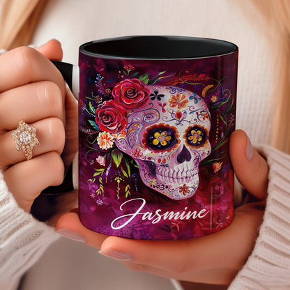 Lorva Personalized Mug Happy Gorgeous Sugar Skull