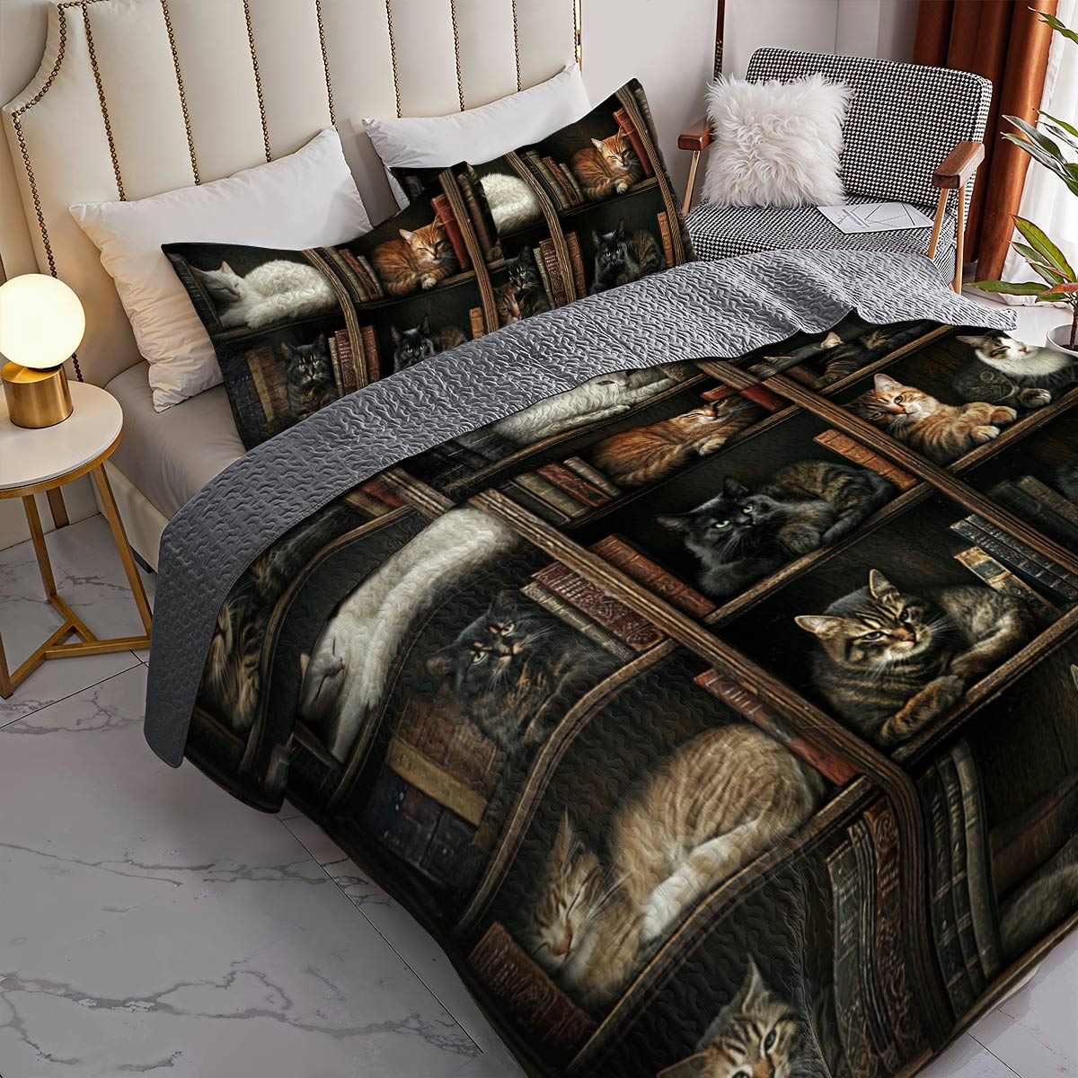 Lorva All Season Quilt 3-Piece Set Whiskers In The Book Nook