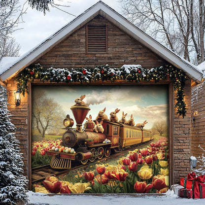 Lorva Easter Garage Door Banner Decoration Golden Spring Express