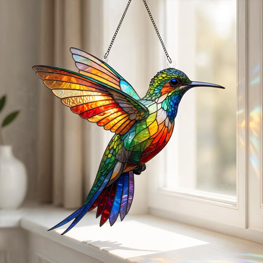 Lorva Hummingbird Suncatcher Vibrant Hummingbird
